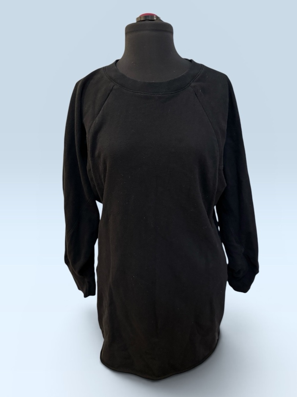 GAP Women's Black Long Crewneck Sweatshirt Dress